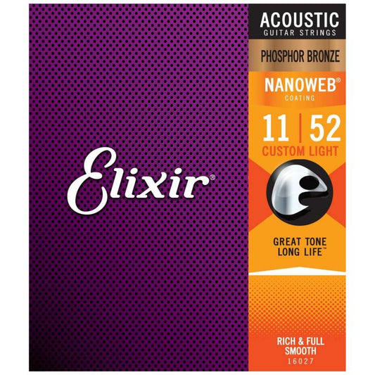 Elixir Nanoweb Phosphor Bronze 11er coated