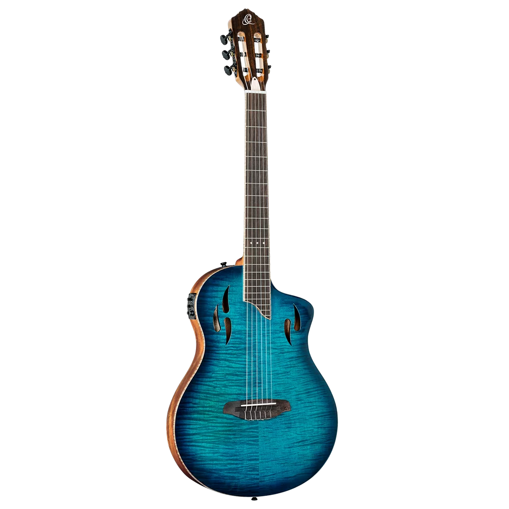 Ortega Tourplayer Flamed Maple blue