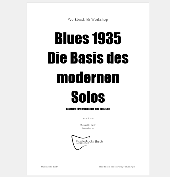 Ticket 19.01.2026: Blues 1935 - Die Basis des modernen Solos! Bausteine für geniale Blues- & Rock-Soli
